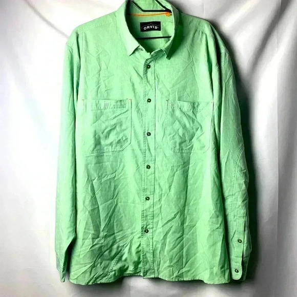 ORVIS MENS SIZE XL TALL LONG SLEEVE BUTTON DOWN SHIRT POCKETS CLEAN - Picture 1 of 13